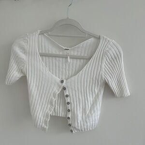 Free People button up top